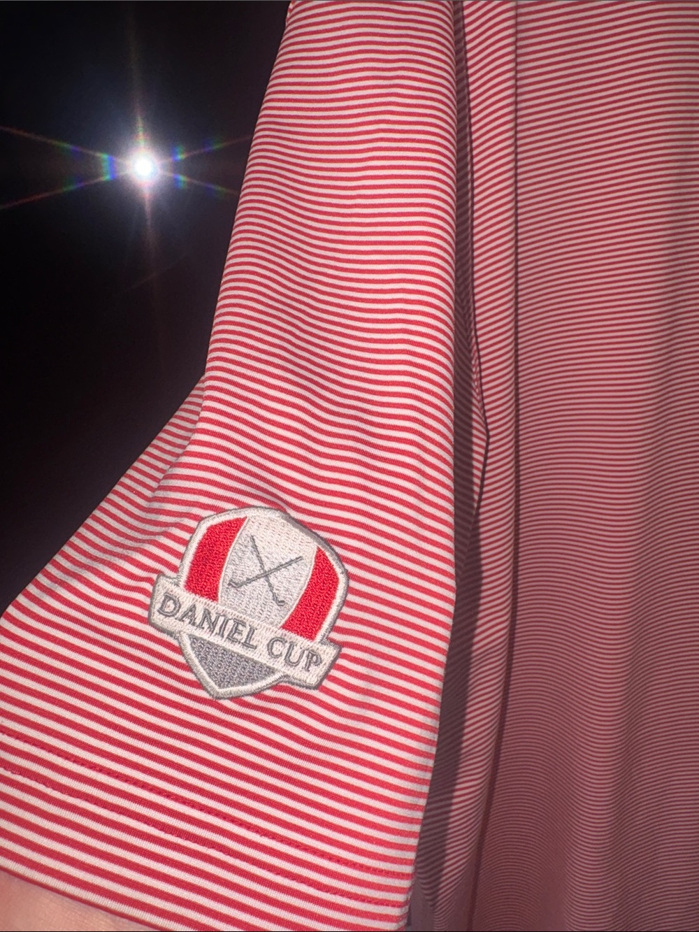 Men's Red stripped Polo Shirt - Picture 3 of 4